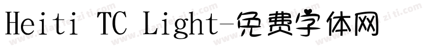 Heiti TC Light字体转换